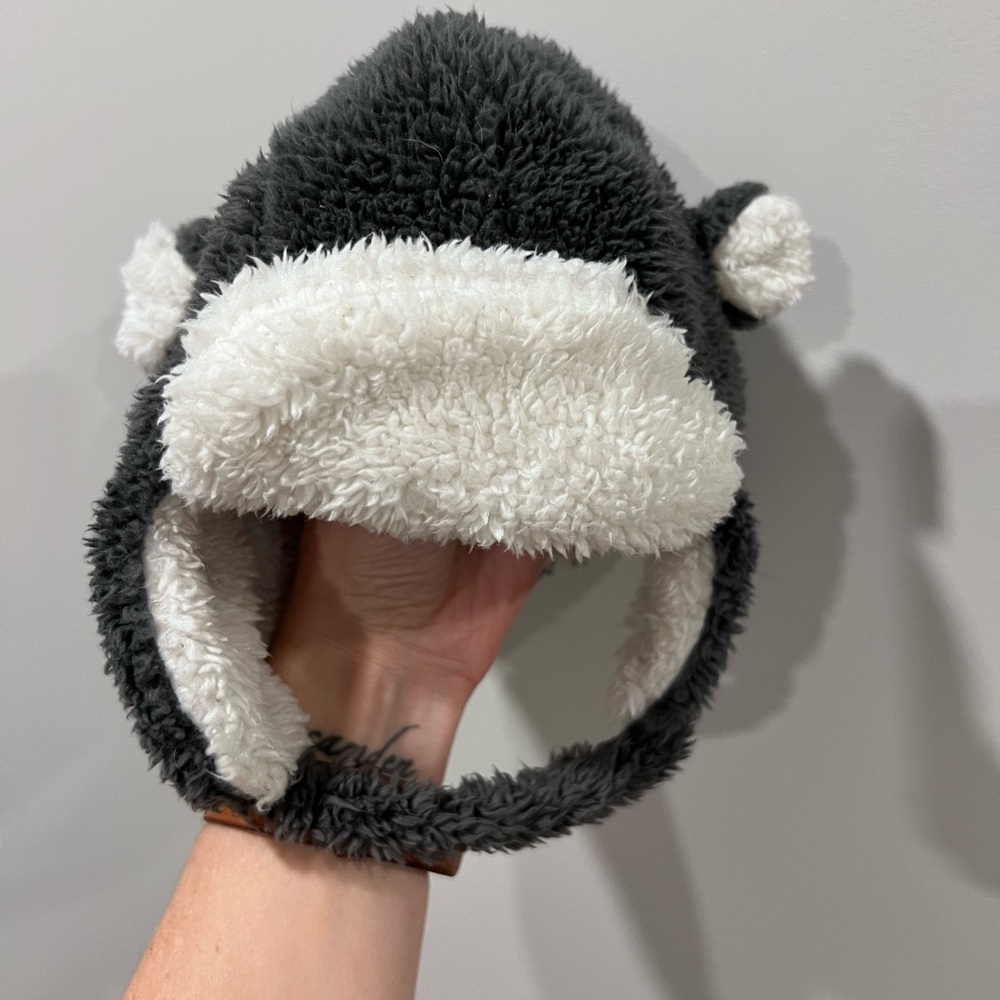 Target Fluffy Winter Hat with Ears - Gray/White - 12-24M